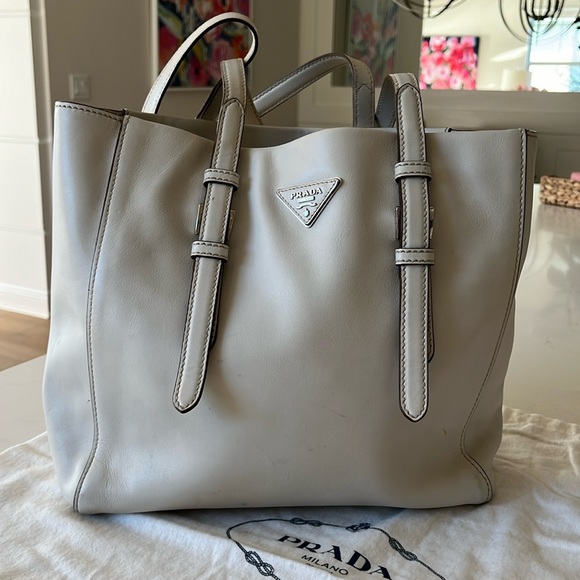 Prada Handbags - Prada City Sport handbag in Talco/ivory color